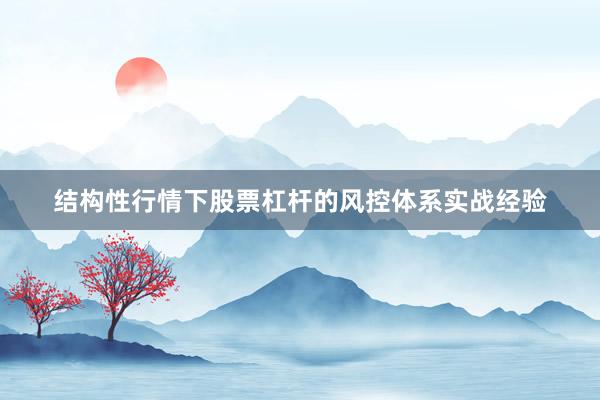 结构性行情下股票杠杆的风控体系实战经验