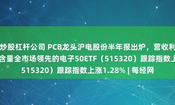 炒股杠杆公司 PCB龙头沪电股份半年报出炉，营收利润双双高增，PCB含量全市场领先的电子50ETF（515320）跟踪指数上涨1.28% | 每经网